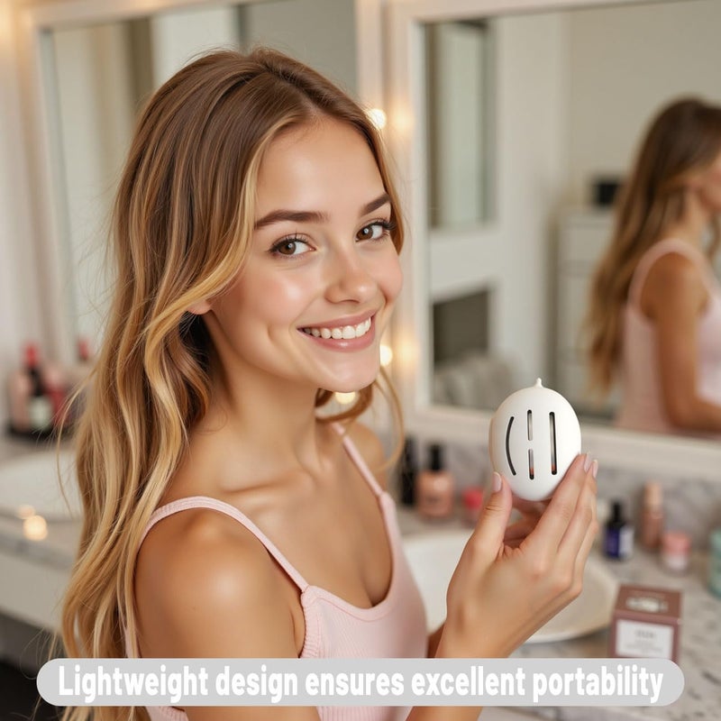 YalsFTY Silicone Makeup Sponge Holder, Triple-Sided Breathable Beauty Blender Case for Travel and Daily Use, Shatterproof Storage, Quick-Drying, and Fits Sponges - White - Image 5